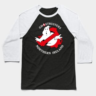 Ghostbusters Northern Ireland Round Logo - Dark Baseball T-Shirt